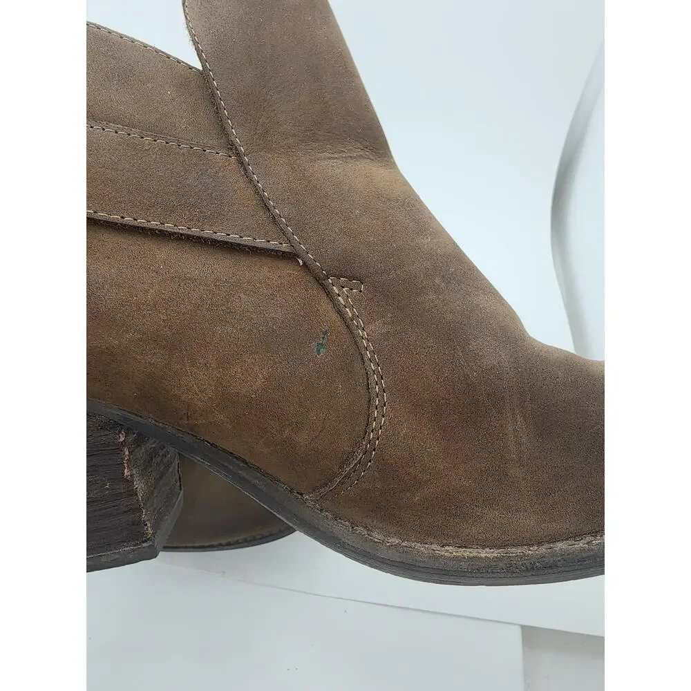 Jeffrey Campbell Ibiza Jonás Leather Brown Booties Size 9.5 Womens